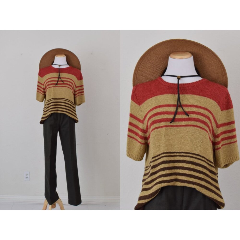 Vintage‎ 90s Alfred Dunner Striped Pullover Top | size L
